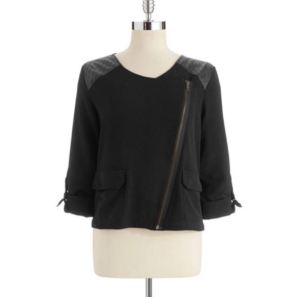 🆕{SANCTUARY of L.A.} Soft City Asymmetrical Zipper  Jacket. Size M - Picture 7 of 9